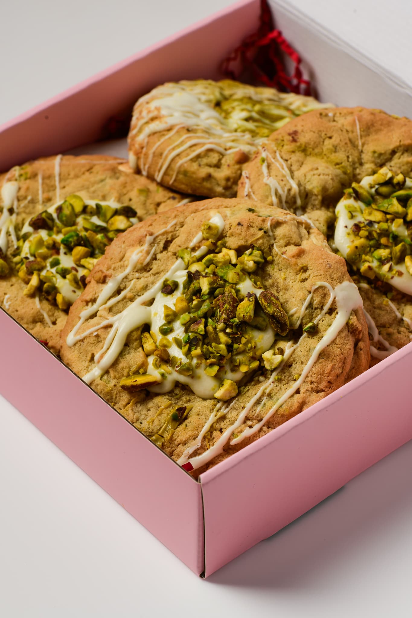 The Sicilian Stash — four pistachio cookies in a box